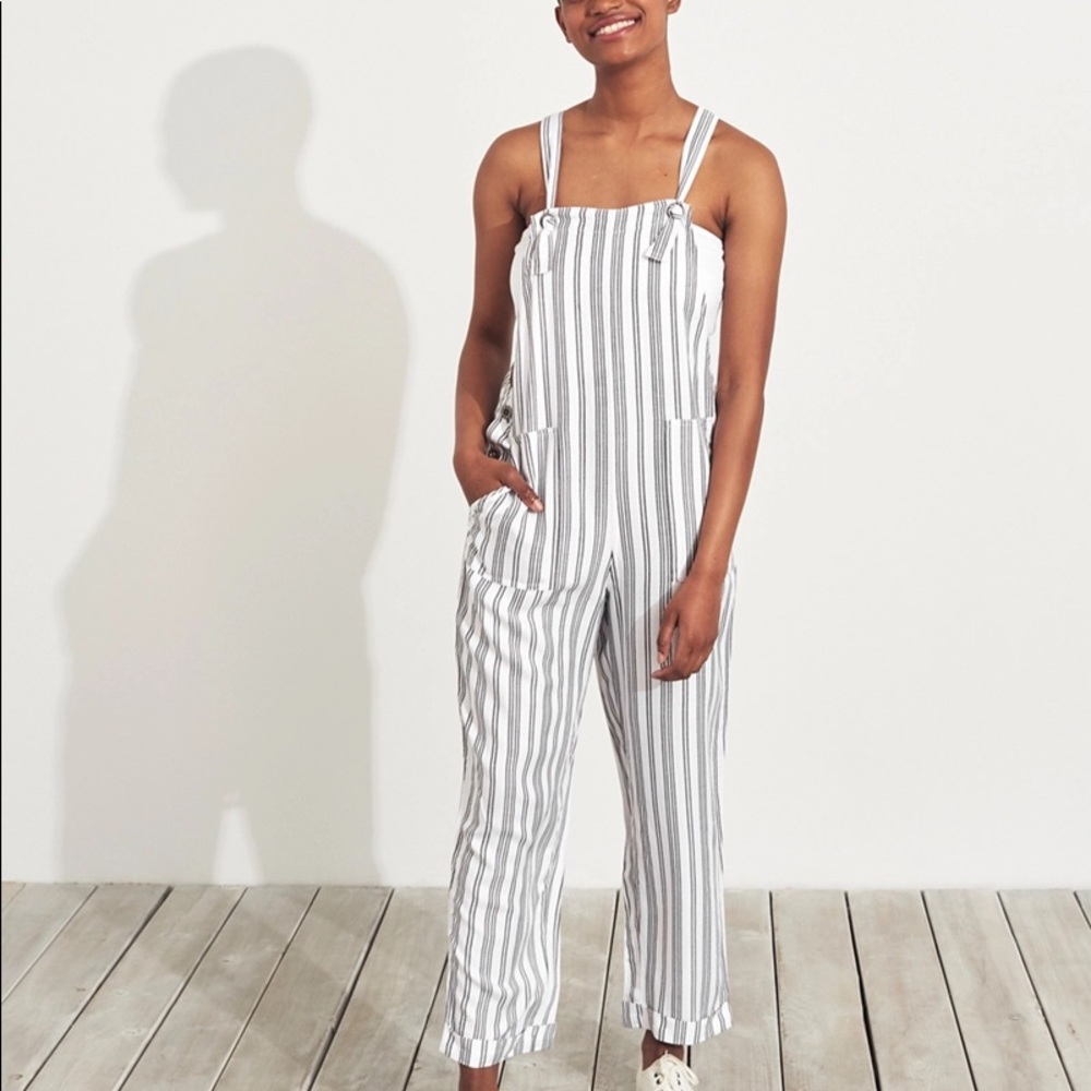 Hollister Rayon Striped overall